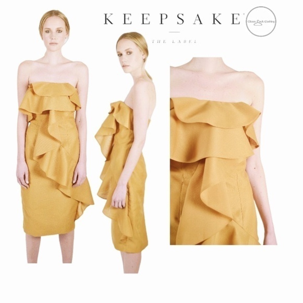 Keepsake THE LABEL LOST LOVER DRESS - AMBER - SIZE MEDIUM